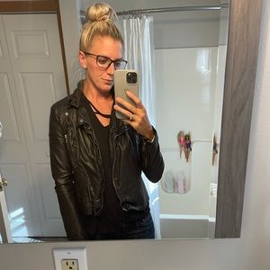 Free people leather jacket size 2